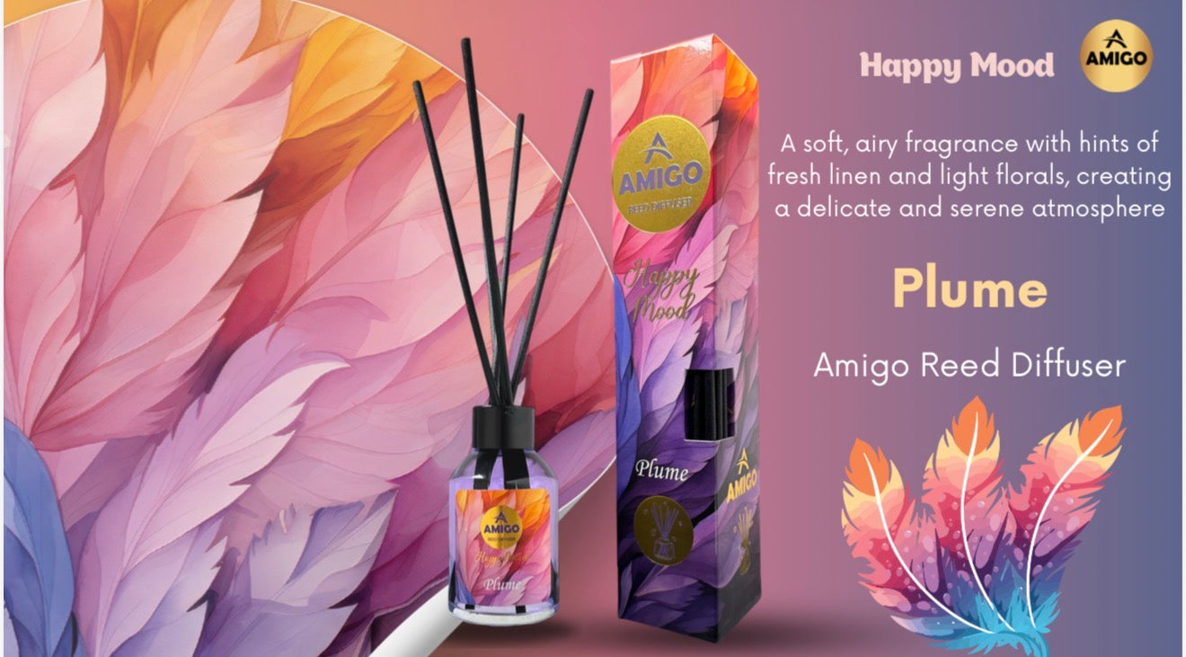 Plume Reed Diffuser Happy Mood By Amigo