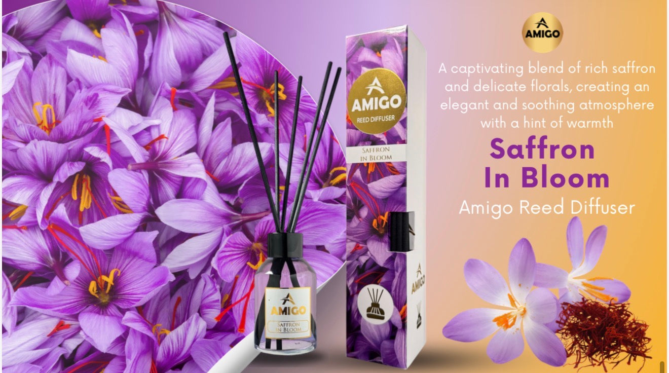 Saffron in Bloom Reed Diffuser By Amigo