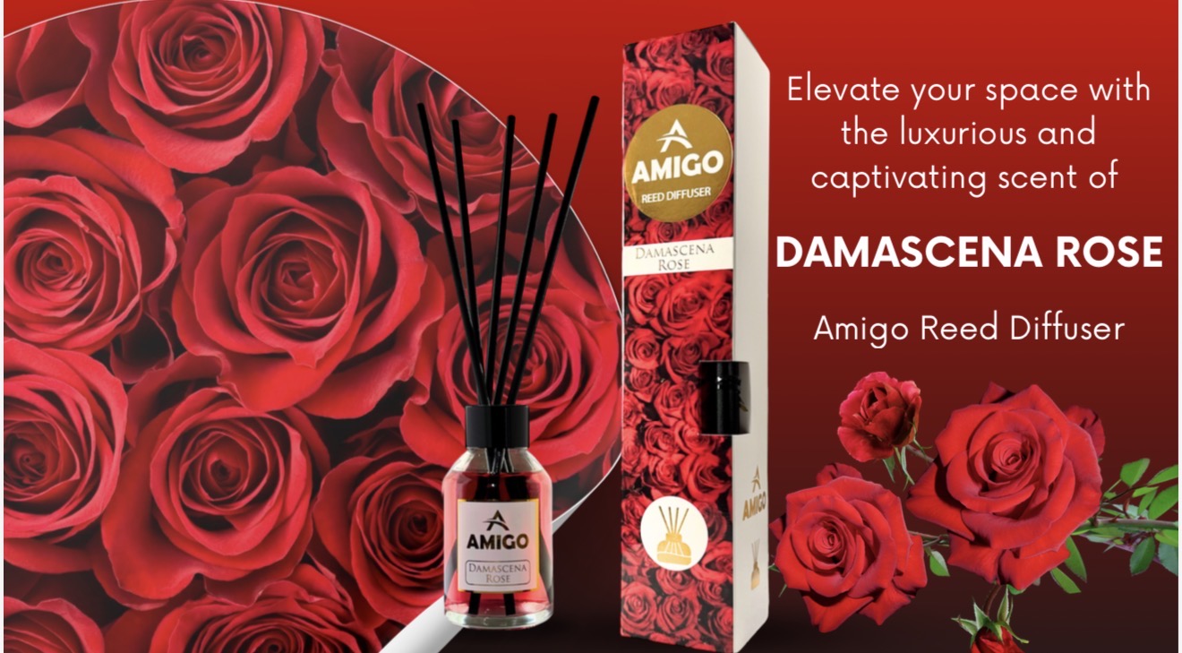 Damascena Rose Reed Diffuser By Amigo