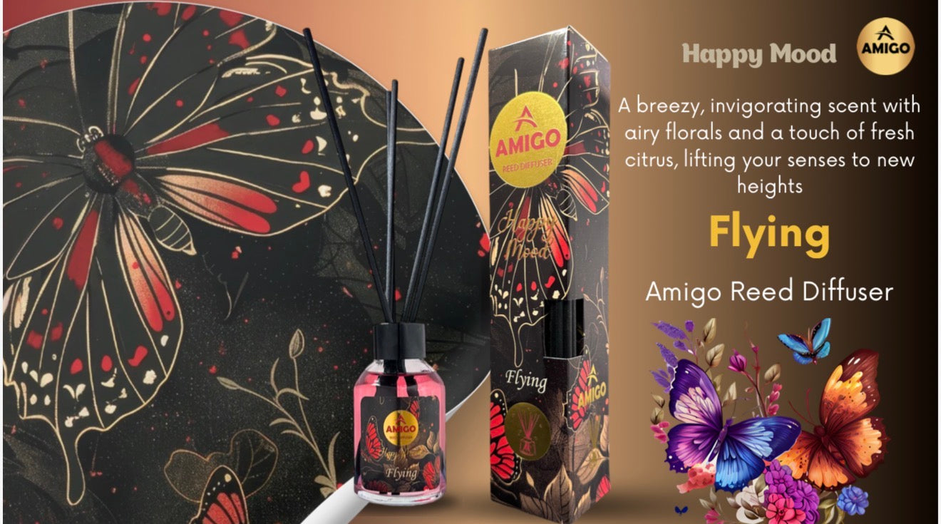 Flying Reed Diffuser Happy Mood By Amigo