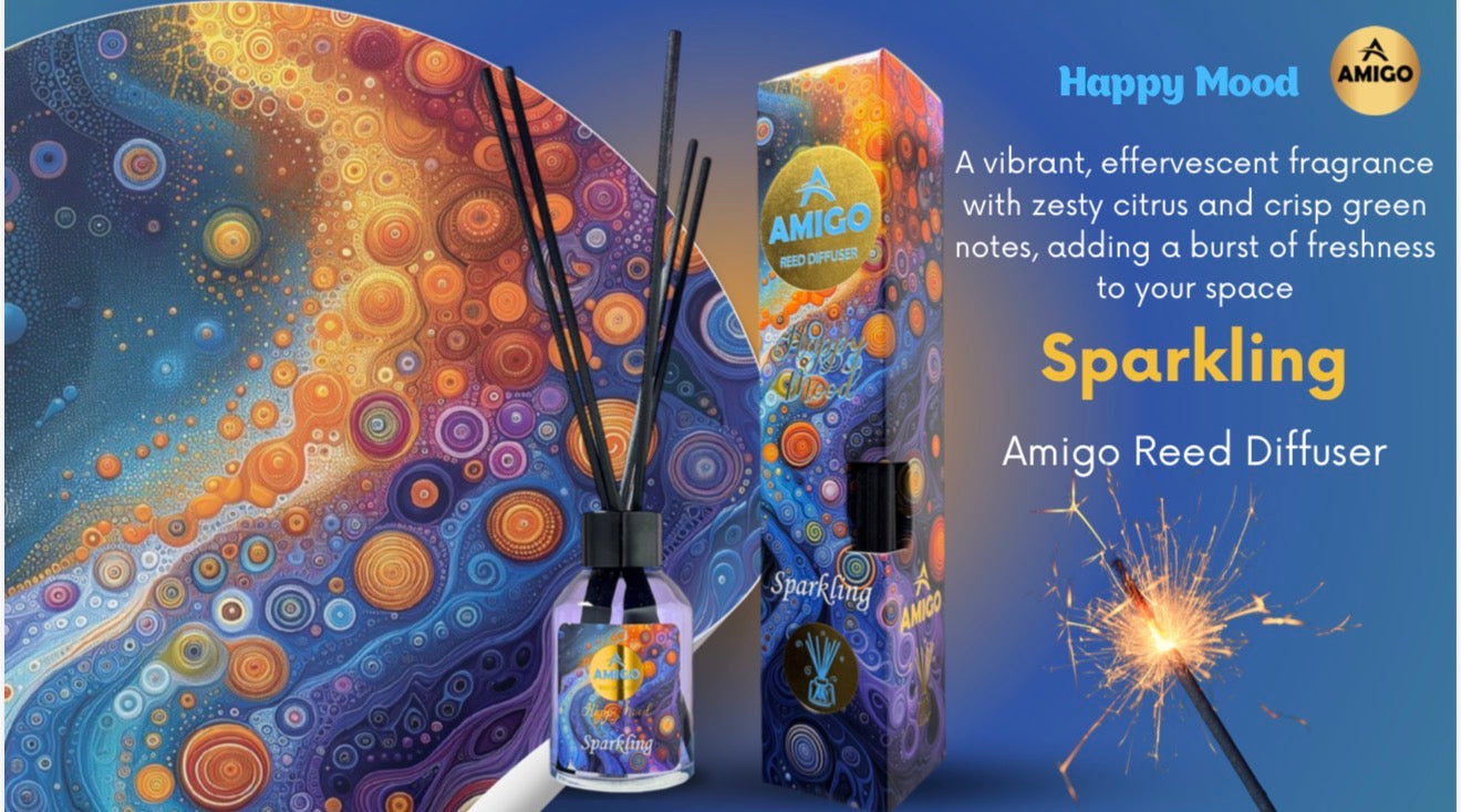 Sparkling Reed Diffuser Happy Mood By Amigo