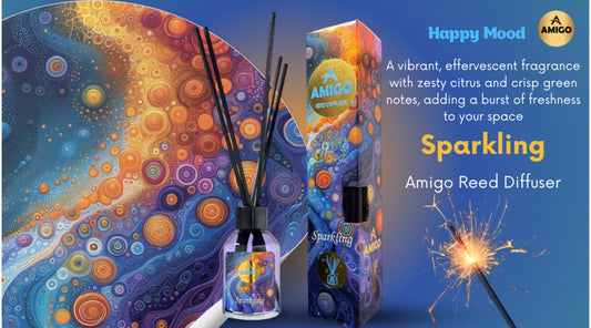 Sparkling Reed Diffuser Happy Mood By Amigo