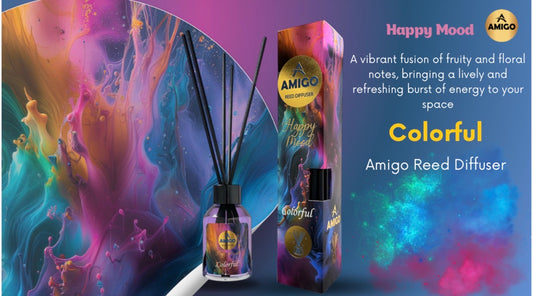 Colorful Reed Diffuser Happy Mood By Amigo